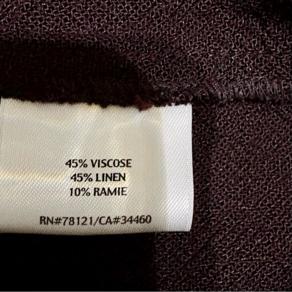 Eileen Fisher Viscose Linen Blend Open‎ Front Jacket- M Laganlook Minimalist - Picture 7 of 10